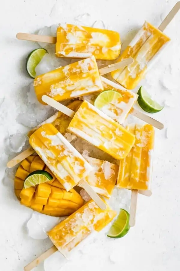 vegan mango lassi popsicles