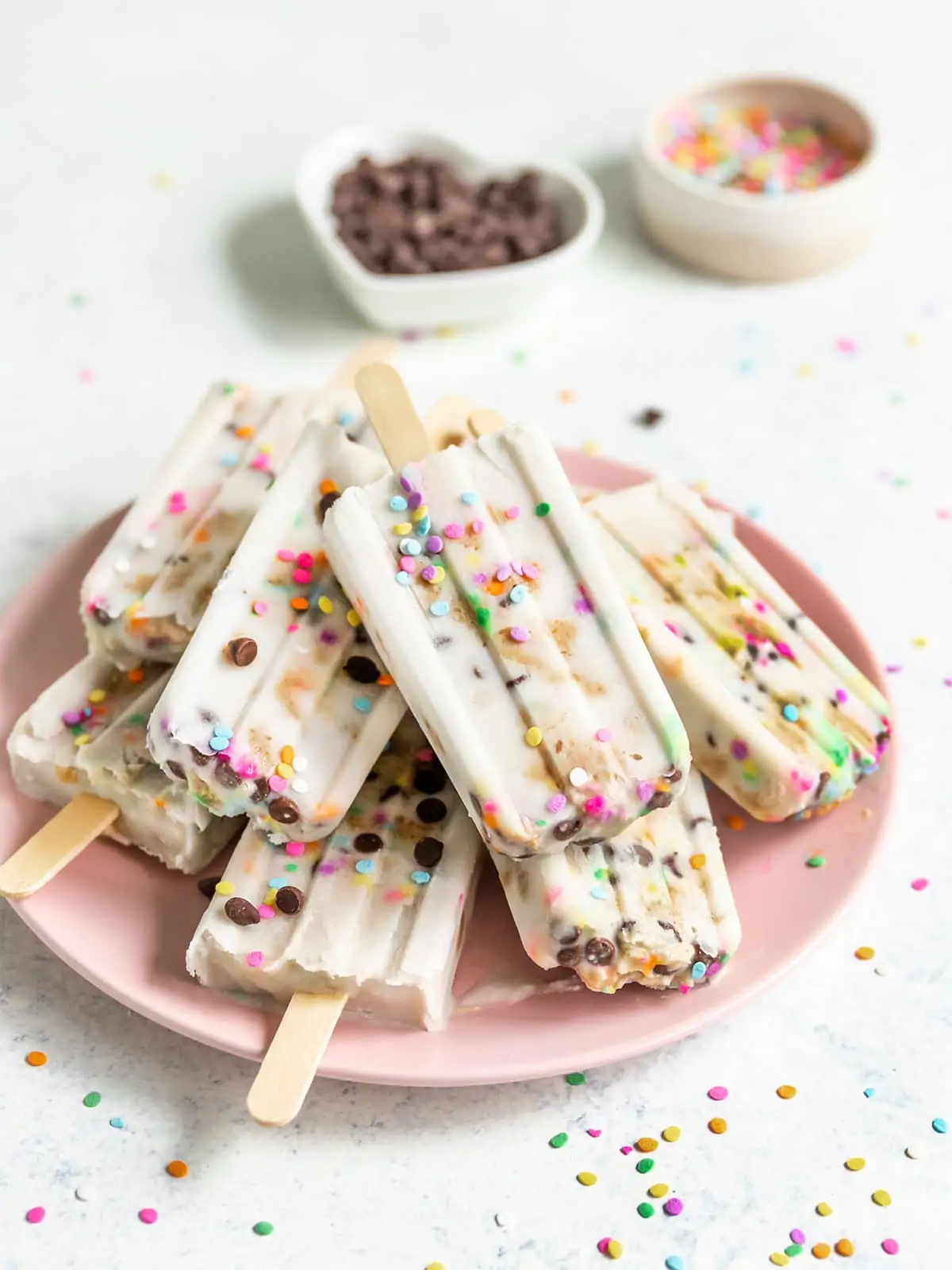 Vegan Cookie Dough Popsicles