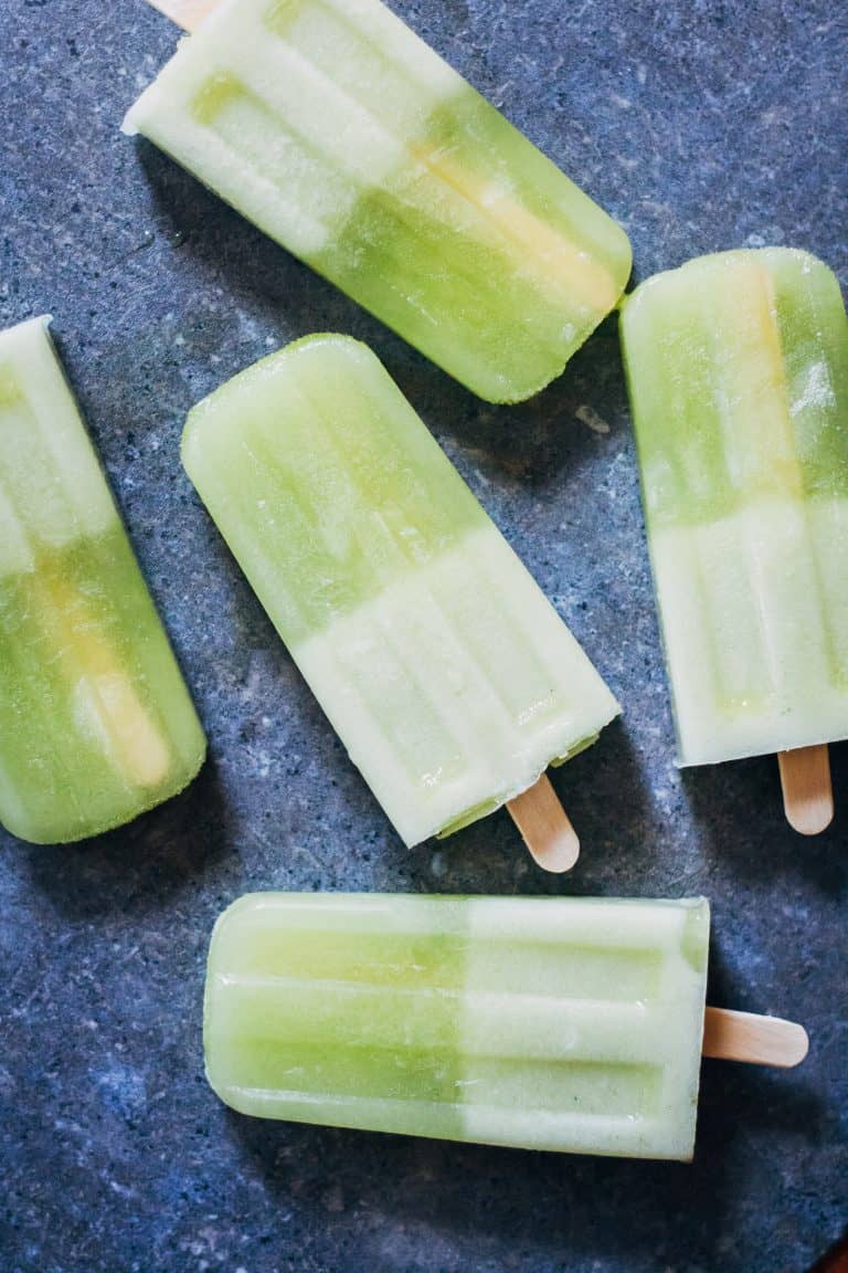 14. Honeydew Green Tea Popsicles