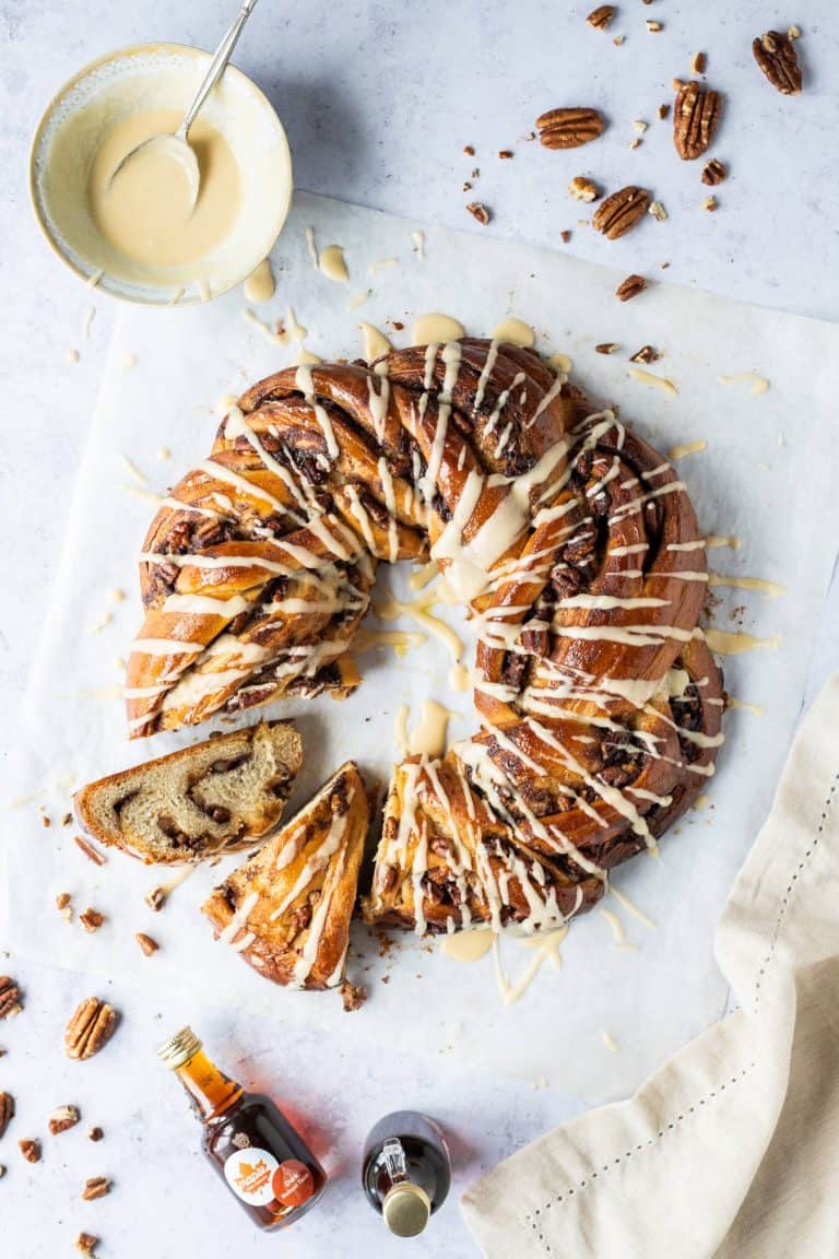 15. Maple Pecan Bread Wreath