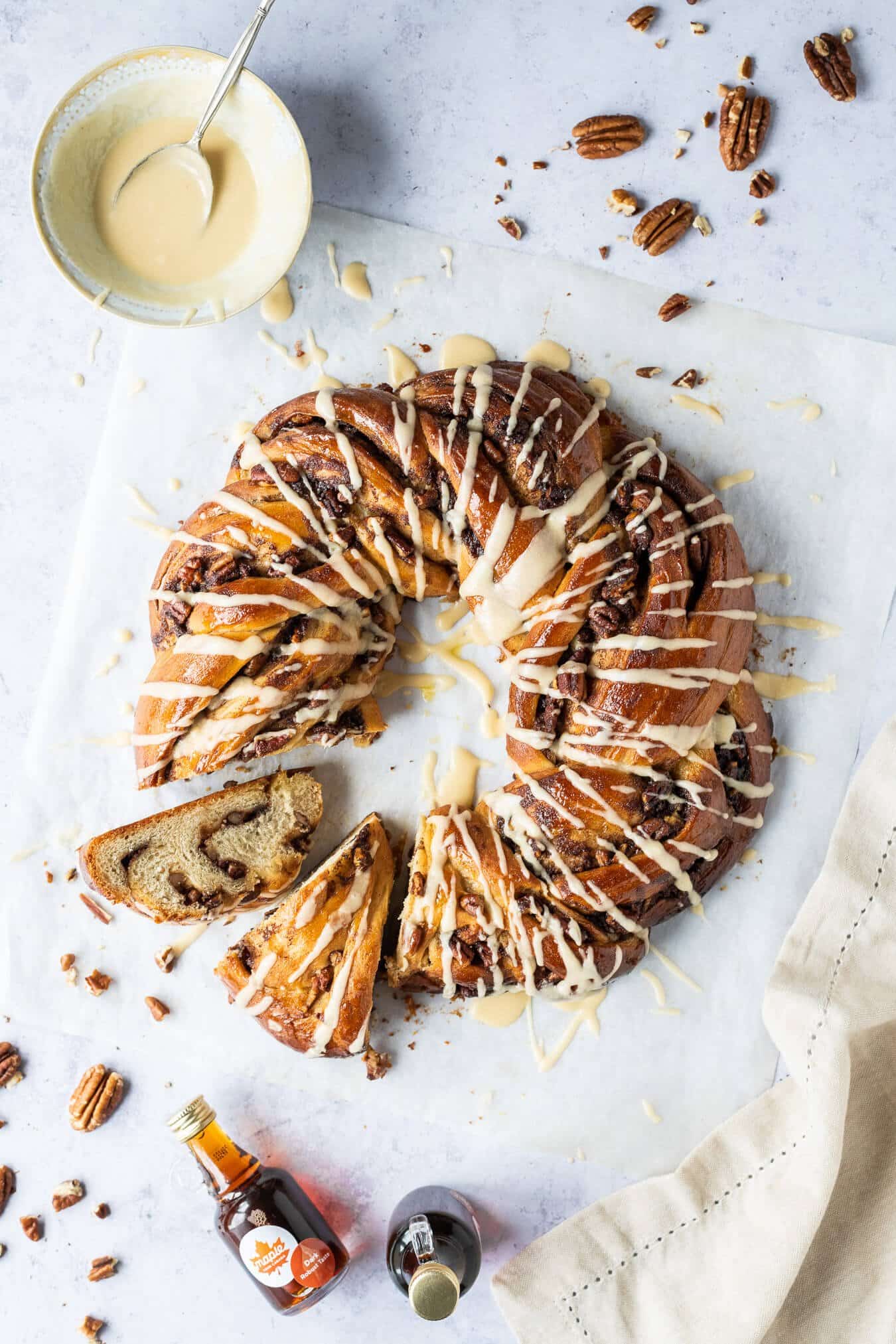 Maple Pecan Bread Wreath