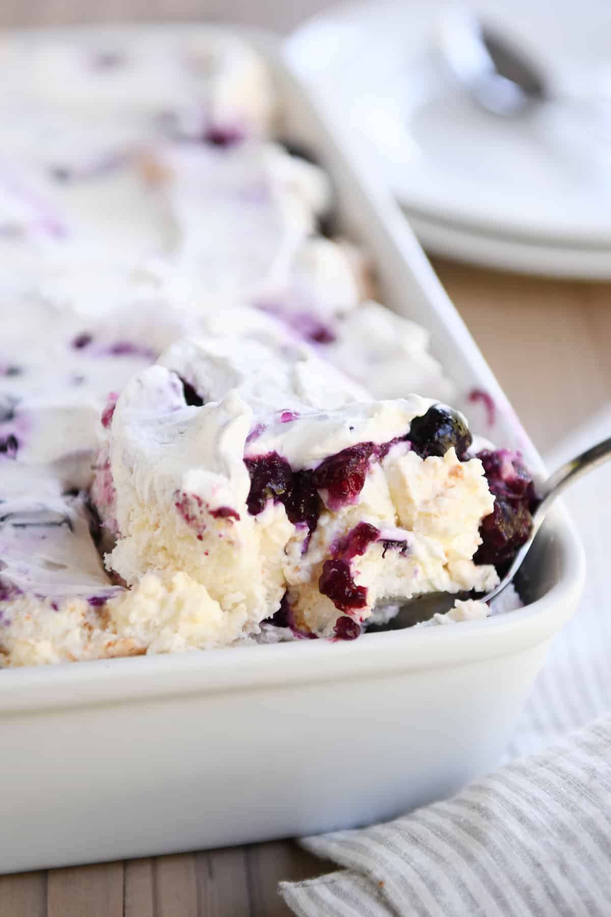 Heavenly Blueberry Angel Cake 