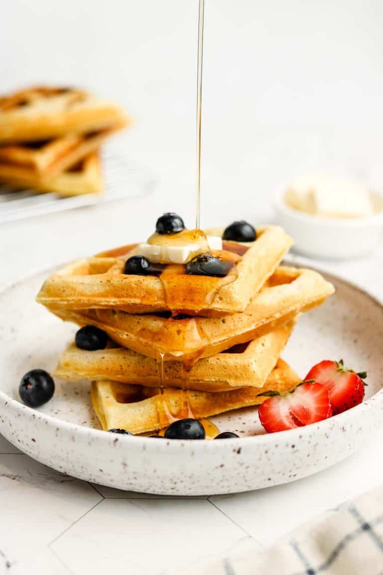 5.  BEST Vegan Gluten Free Oat Flour Waffles