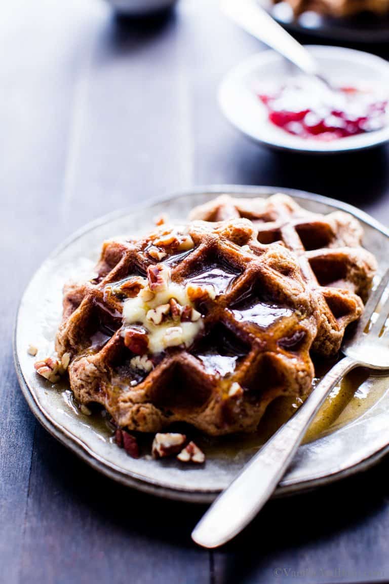 15. Banana-Pecan Oat Waffles