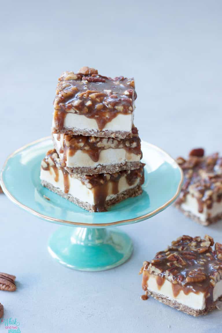 9. Vegan Pecan Pie Cheesecake Bars