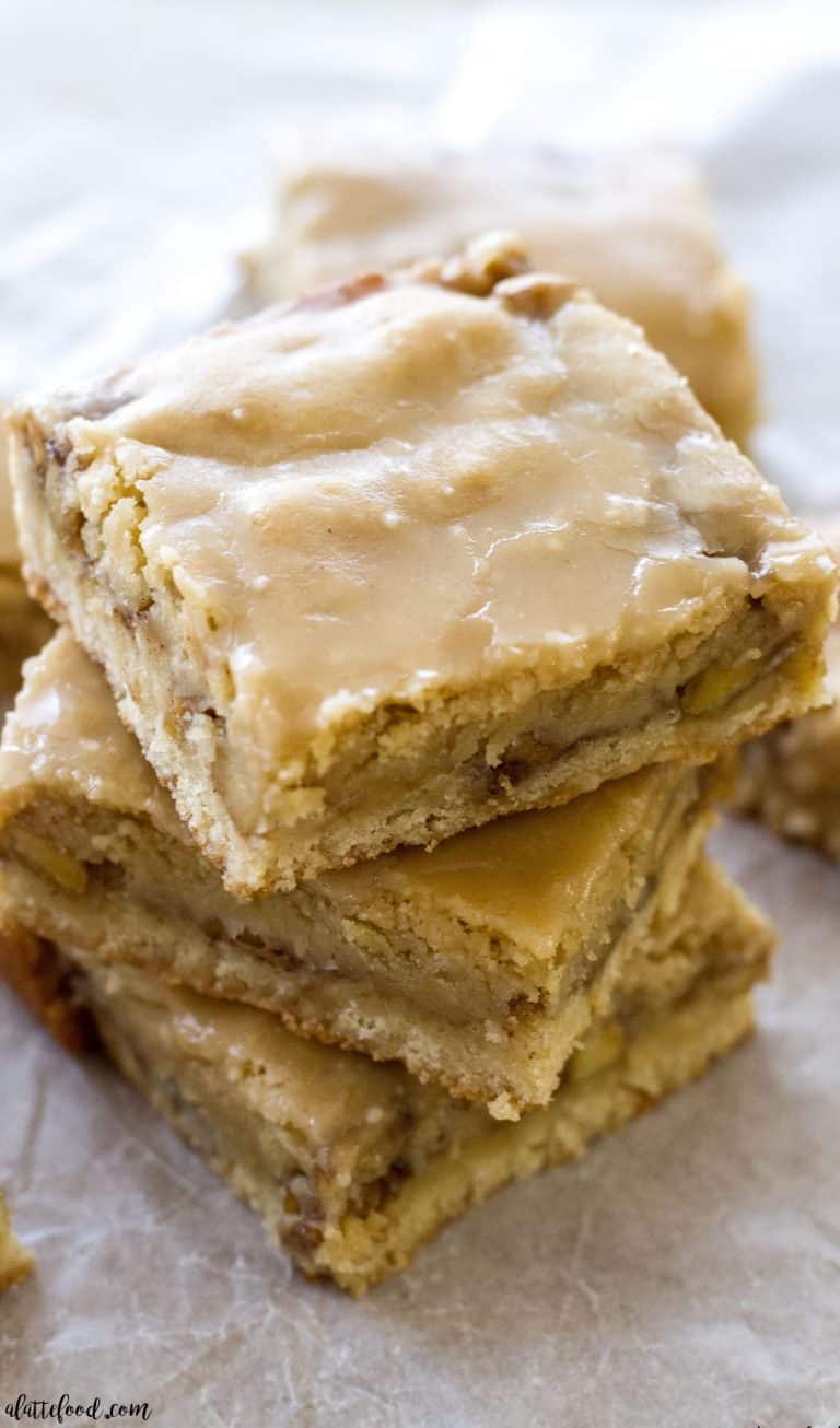 9. Maple Glazed Apple Blondies