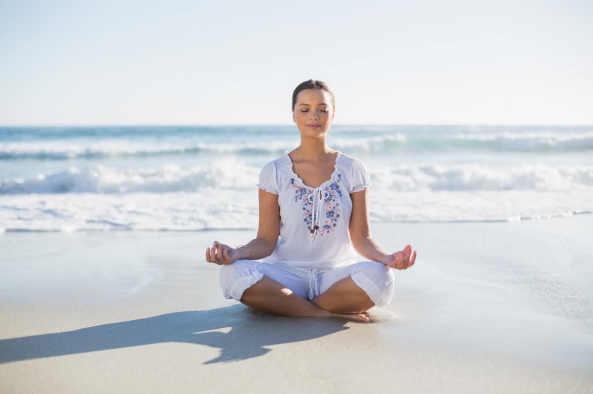 Meditate on a beach