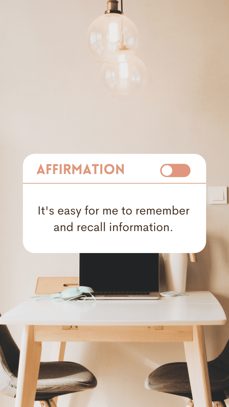 Affirmations for studying with focus