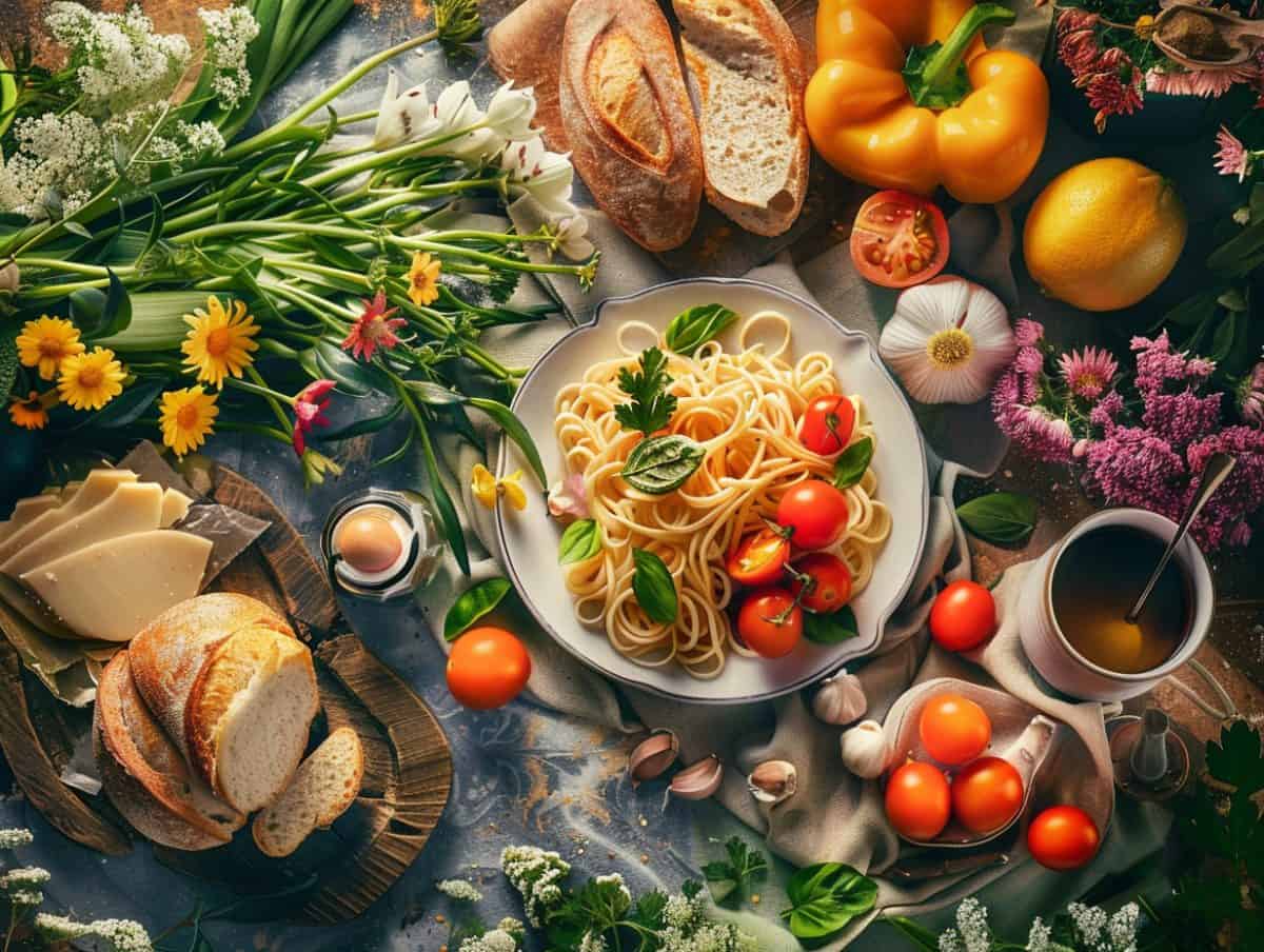 emthehuman1_a_realistic_photo_of_a_delicious_Spring_dinner_me_222d52f4-21ec-4af8-bf19-8962e4982a4e_0