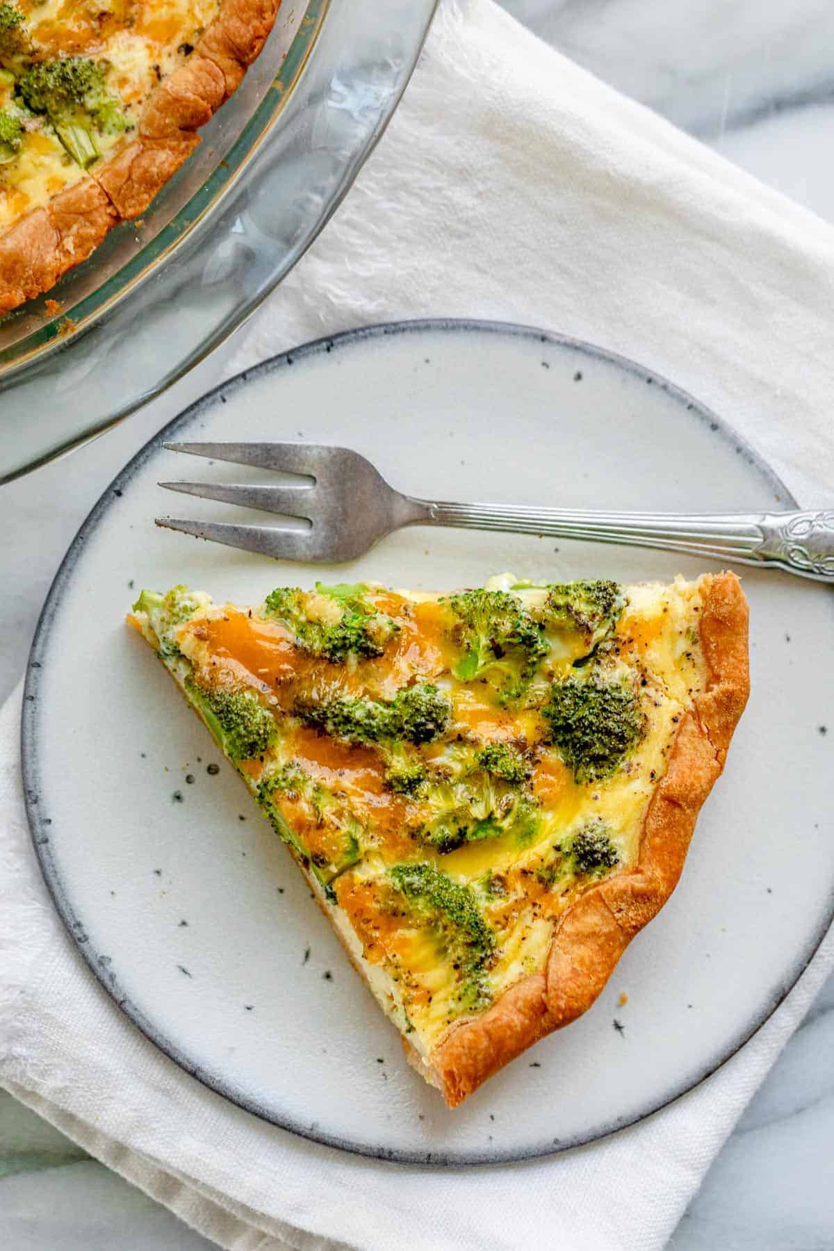 Broccoli and Cheese Quiche