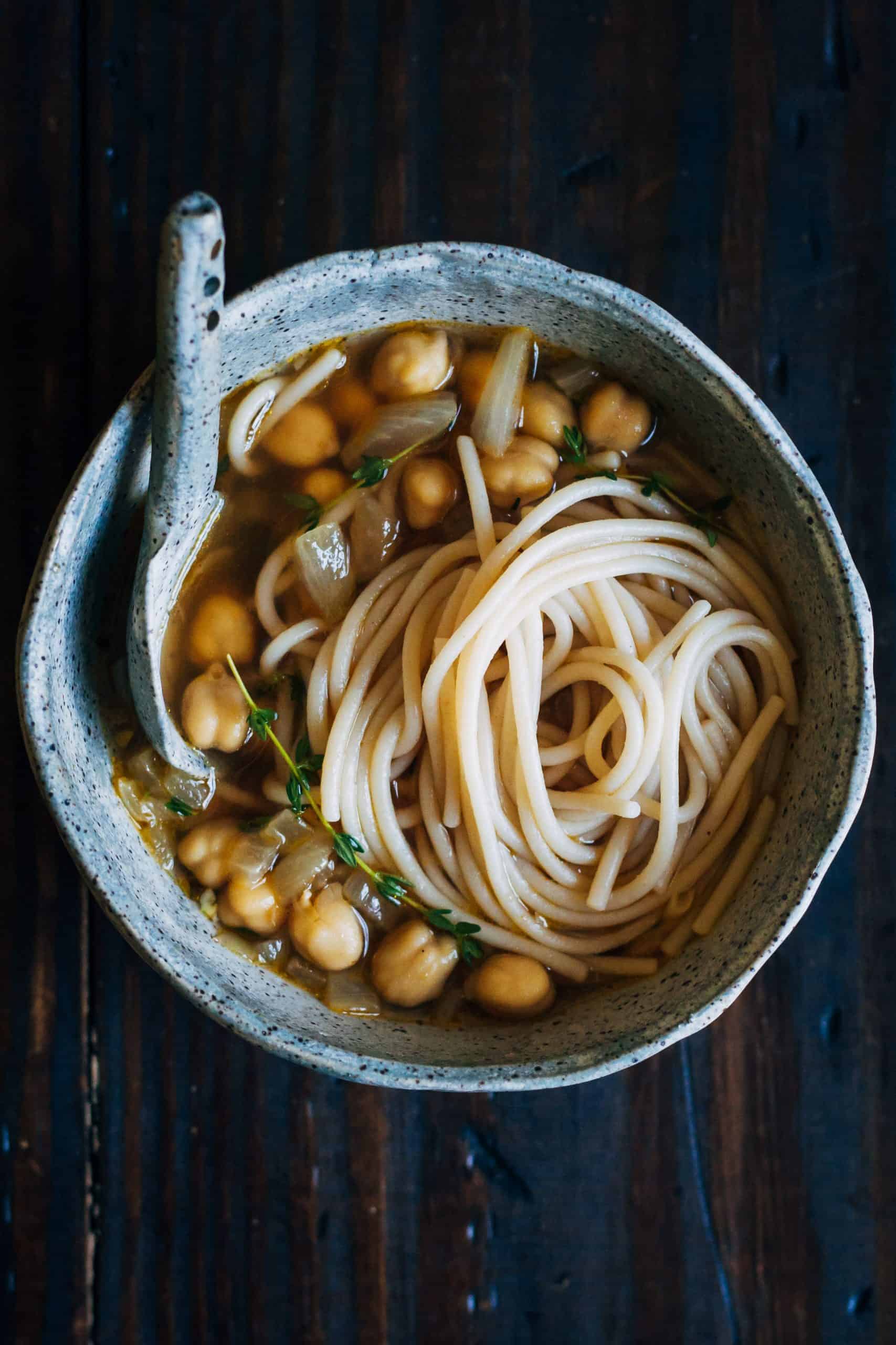 Chickpea Noodle Soup W/ Fresh Thyme