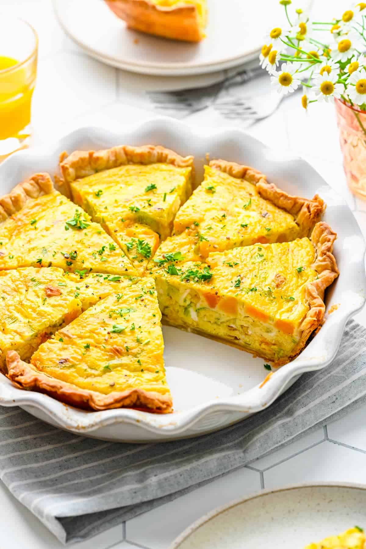 Leek and Butternut Squash Quiche