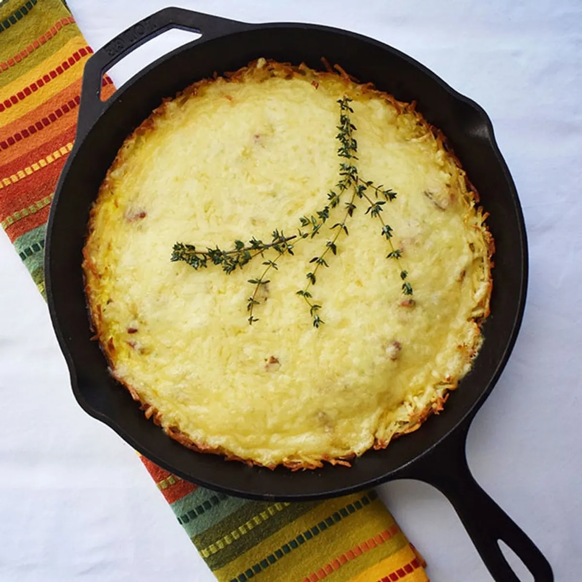 Quiche Lorraine with Potato Crust