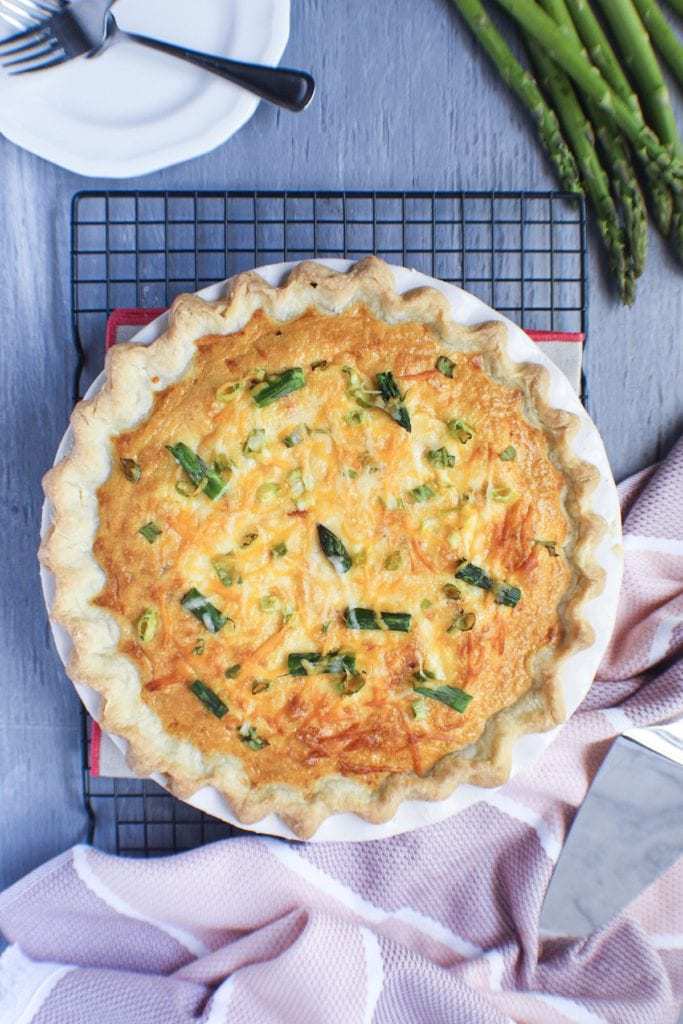 Smoked Salmon and Asparagus Quiche