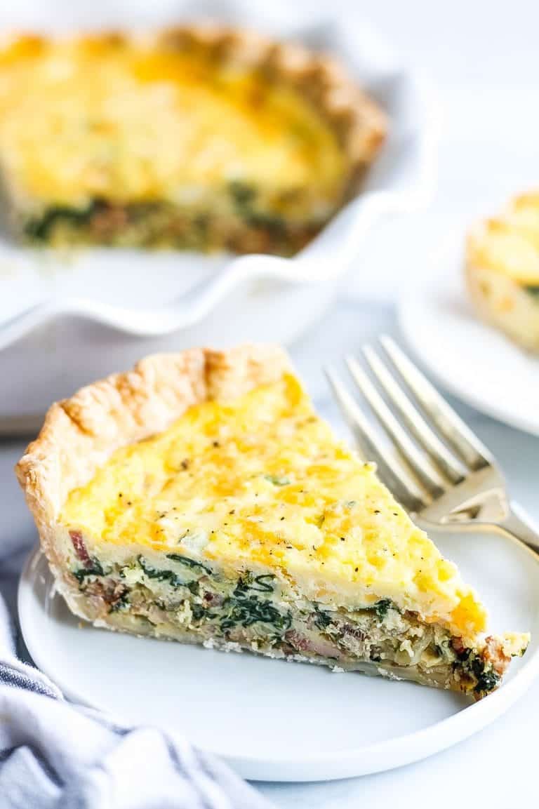 Spinach and Bacon Quiche