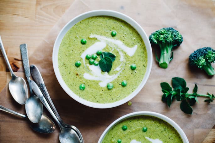 Spring Pea & Broccoli Cashew Creamy Soup