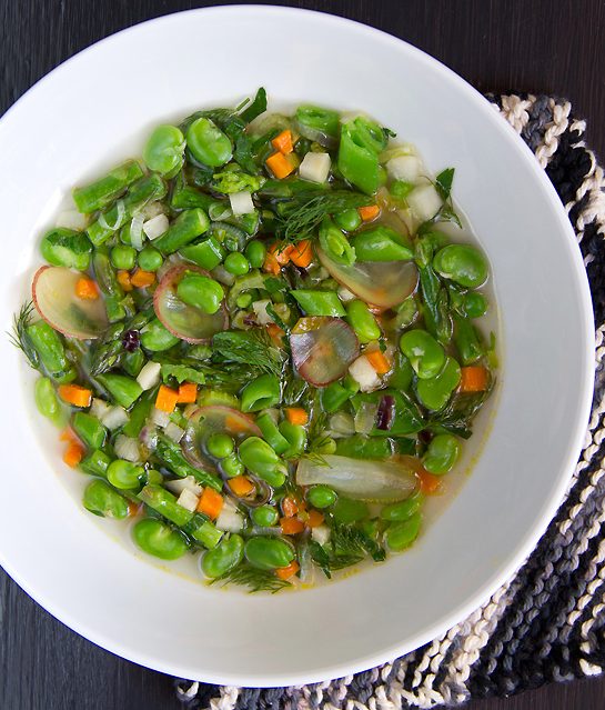 Spring Vegetable Soup Mise En Place