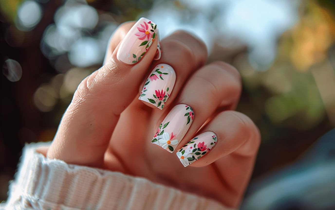 35 Blooming Brilliant Floral Nail Design Ideas