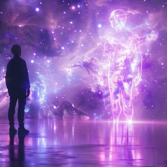 emthehuman1_a_person_standing_next_to_a_glowing_figure_closeu_2974ba51-ccf5-4bce-b590-d28f05923c44_0