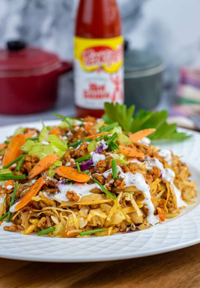 6. Keto Buffalo Chicken Crack Slaw (Egg Roll in a Bowl)
