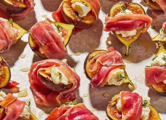 11 Easy Appetizer Recipes for a Crowd (Any Occasion) Prosciutto Wrapped Figs with Goat Cheese, Honey, and Thyme
